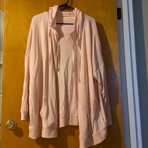 Pink zipper hoodie